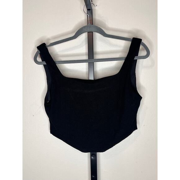 Blooming Jelly Black Square Neck Cropped Corset Bustier Tank Top Size Large NWT - Picture 3 of 7